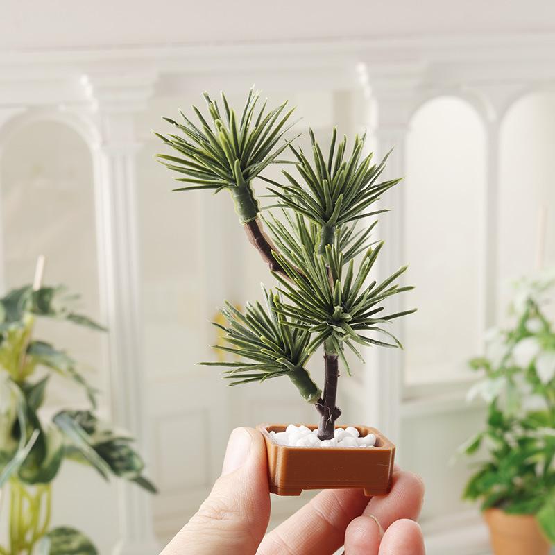 Bonsai Garden Plants - 1 Buah 1/12 Rumah Boneka Simulasi