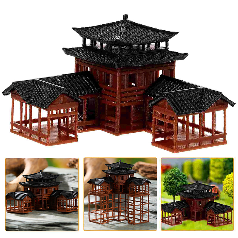 Japanese Garden Bonsai - Patung Inn Cina Model Bangunan Kuno