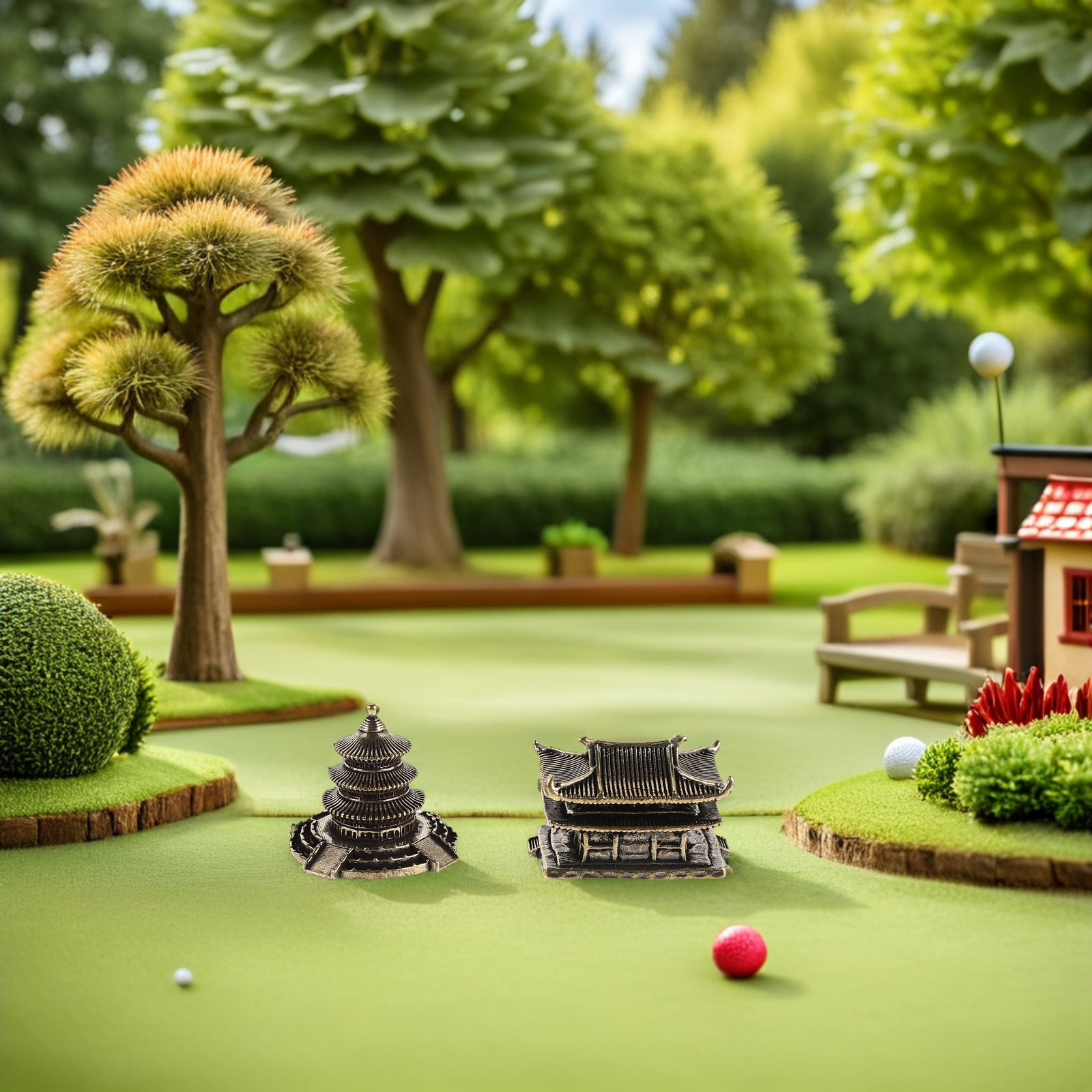 3 Buah Patung Pagoda Tembaga P - Japanese Garden Bonsai ulasan dan harga