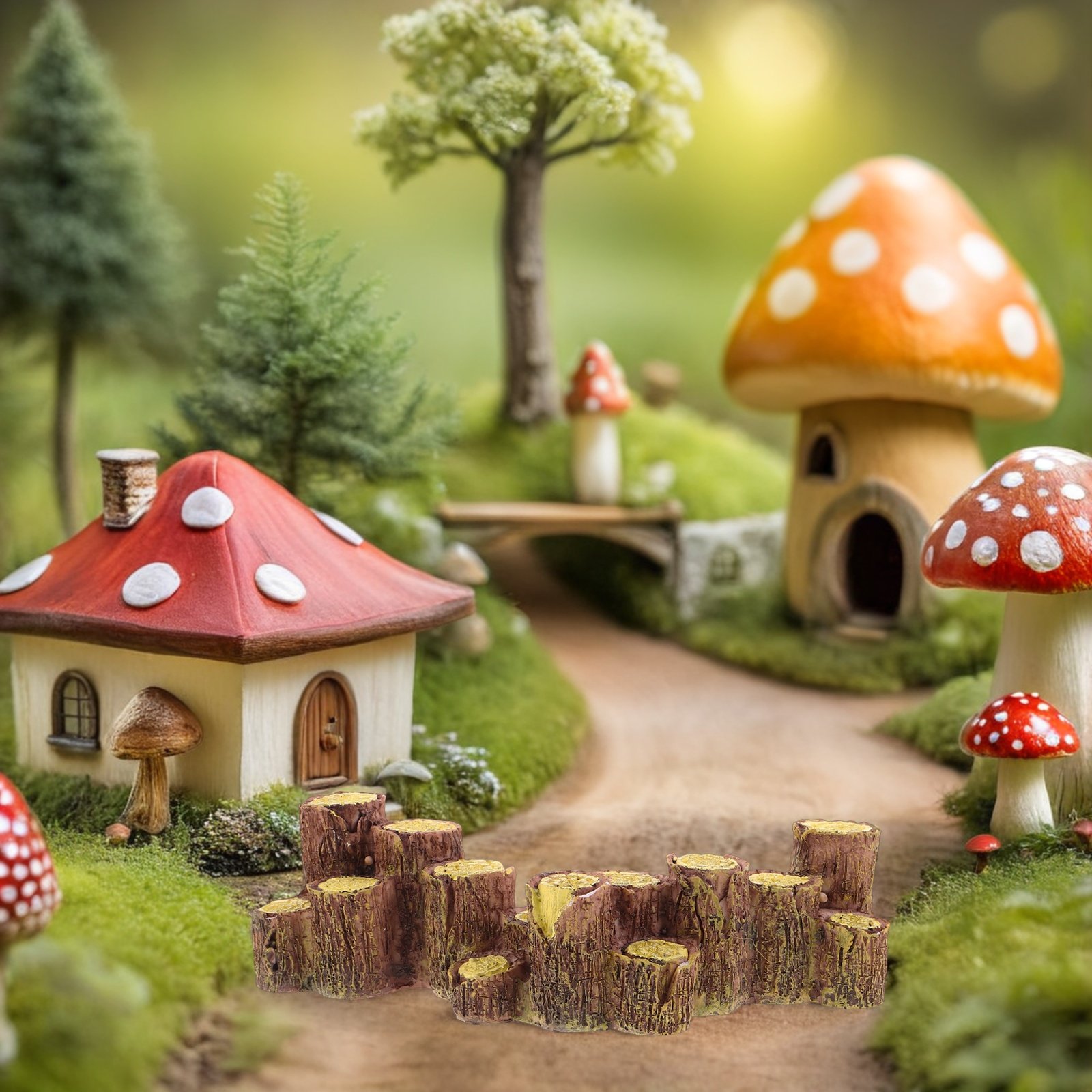 3 Buah Tunggul Pohon Resin unt - Bonsai Garden With Sand ulasan dan harga