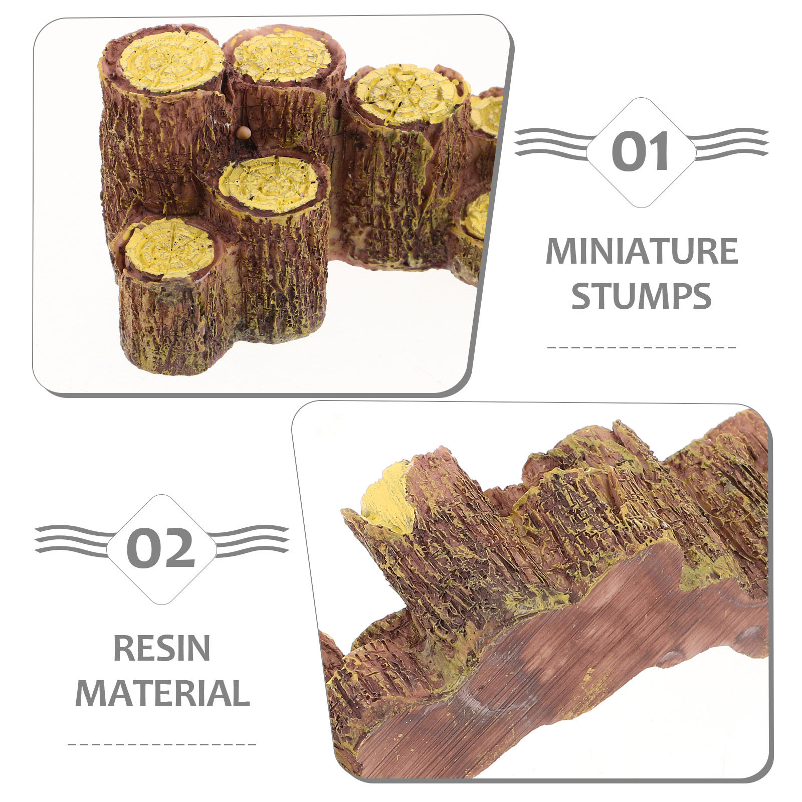 3 Buah Tunggul Pohon Resin unt - Bonsai Garden With Sand ulasan dan harga