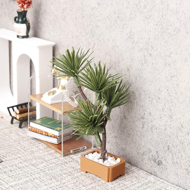 1 Buah 1/12 Rumah Boneka Simul - Bonsai Garden Plants ulasan dan harga