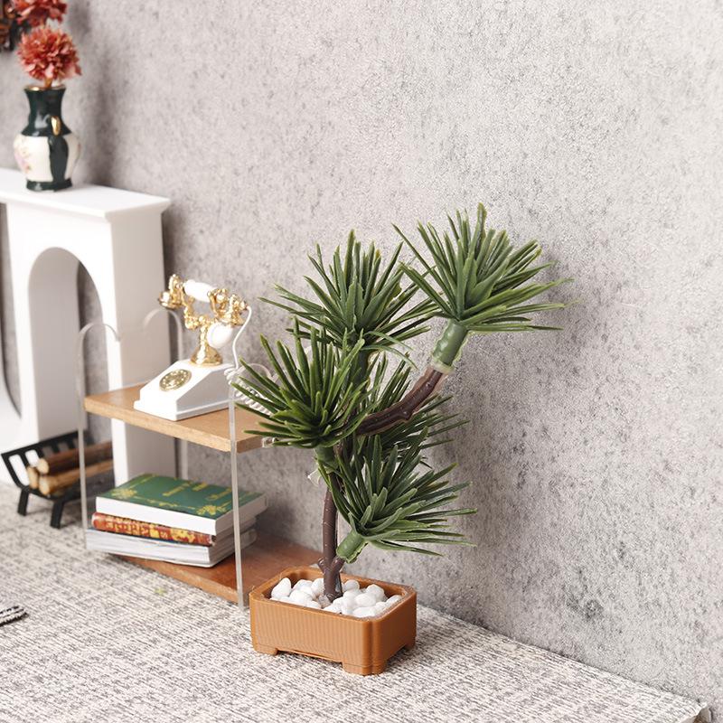1 Buah 1/12 Rumah Boneka Simul - Bonsai Garden Plants ulasan dan harga