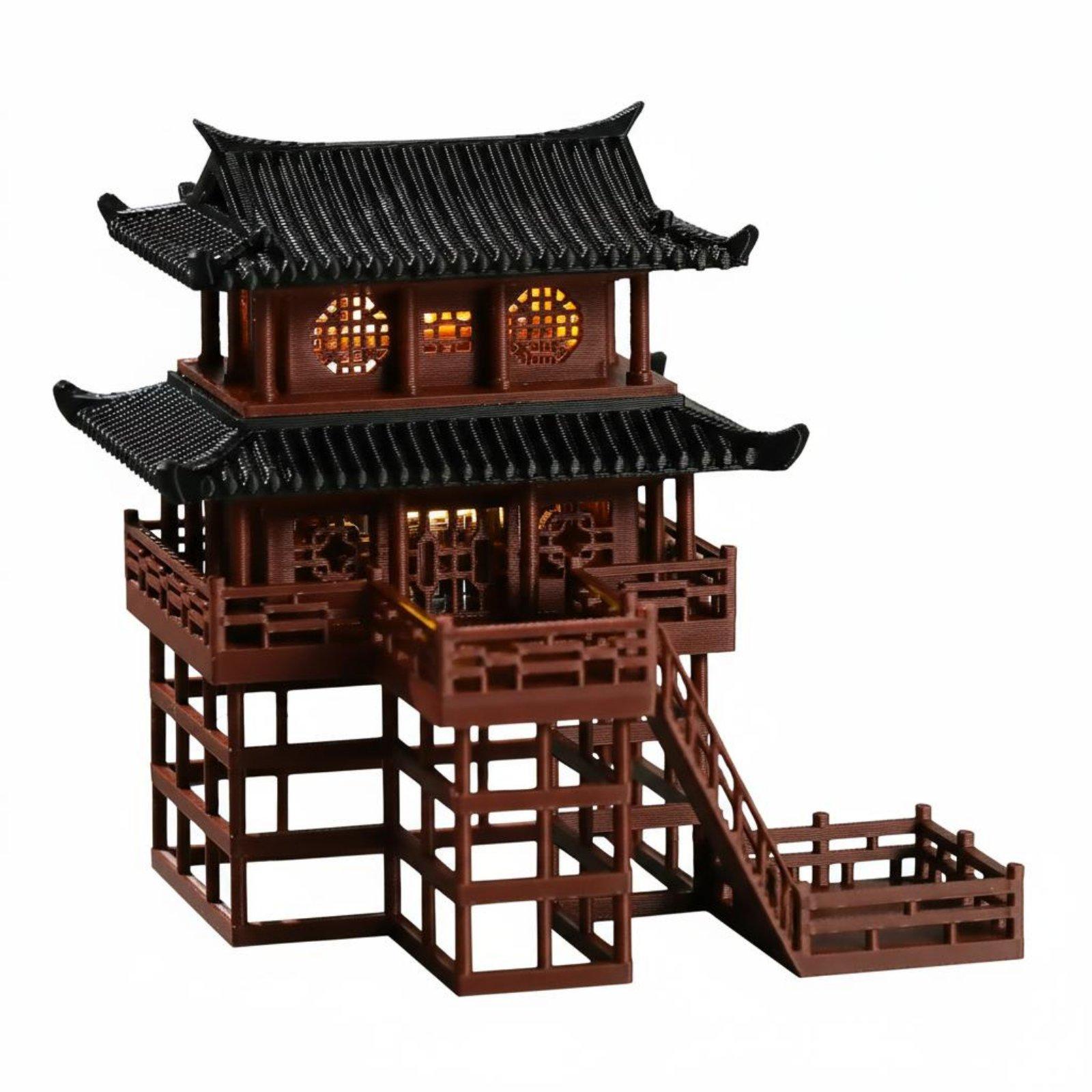 Pagoda Plastik Mini untuk Meja - Japanese Garden Bonsai ulasan dan harga